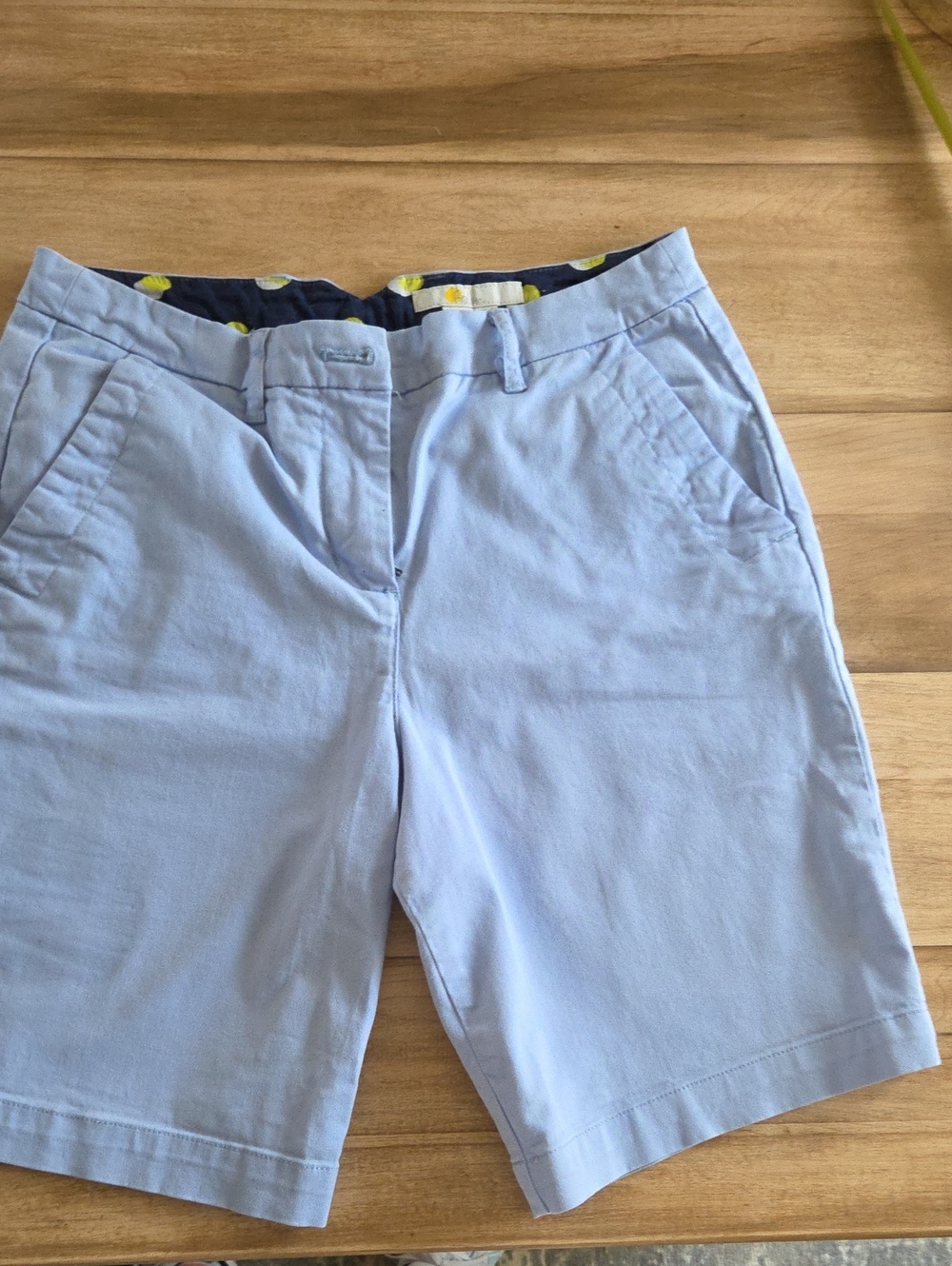 Boden Light Blue Women's Chino Bermuda Shorts